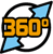 360° stretch icon.